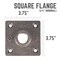 Stz STZ Industries Pipe Decor Malleable Iron Flange 3/4 in. 366 SQFL-34-2 - alternate 3